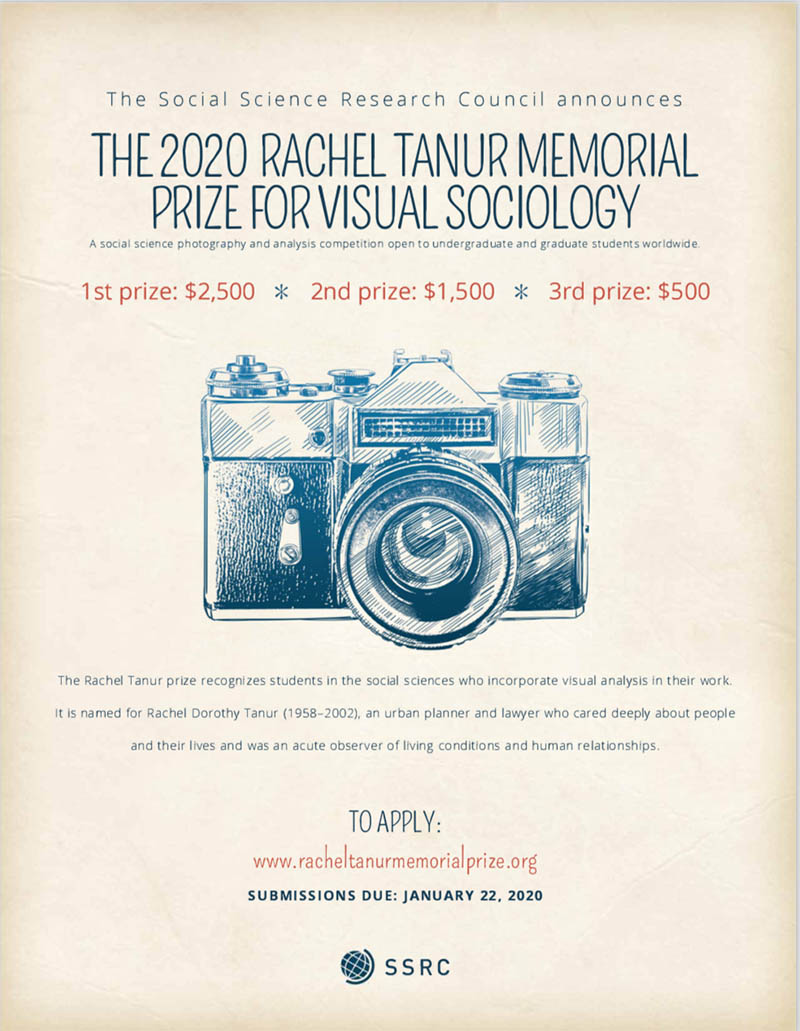 The 2020 Rachel Tanur Memorial Prize for Visual Sociology